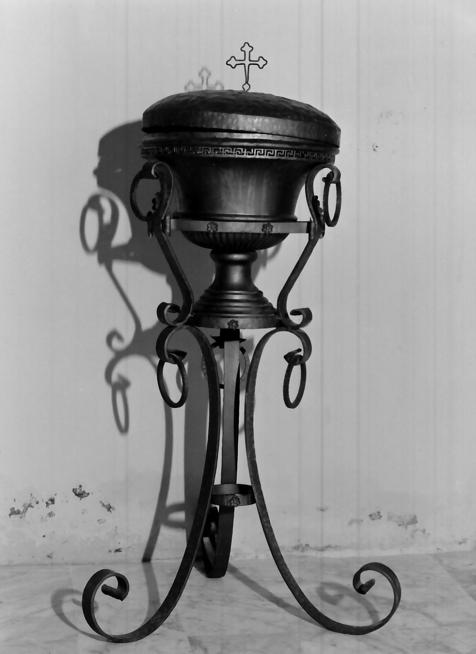 braciere liturgico, opera isolata - bottega calabrese (prima metà sec. XX)
