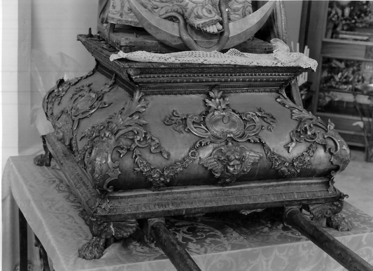 portantina, opera isolata - bottega Italia meridionale (fine/inizio secc. XIX/ XX)