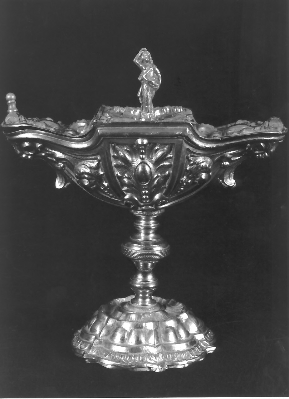 navicella portaincenso, opera isolata - bottega Italia meridionale (inizio sec. XX)