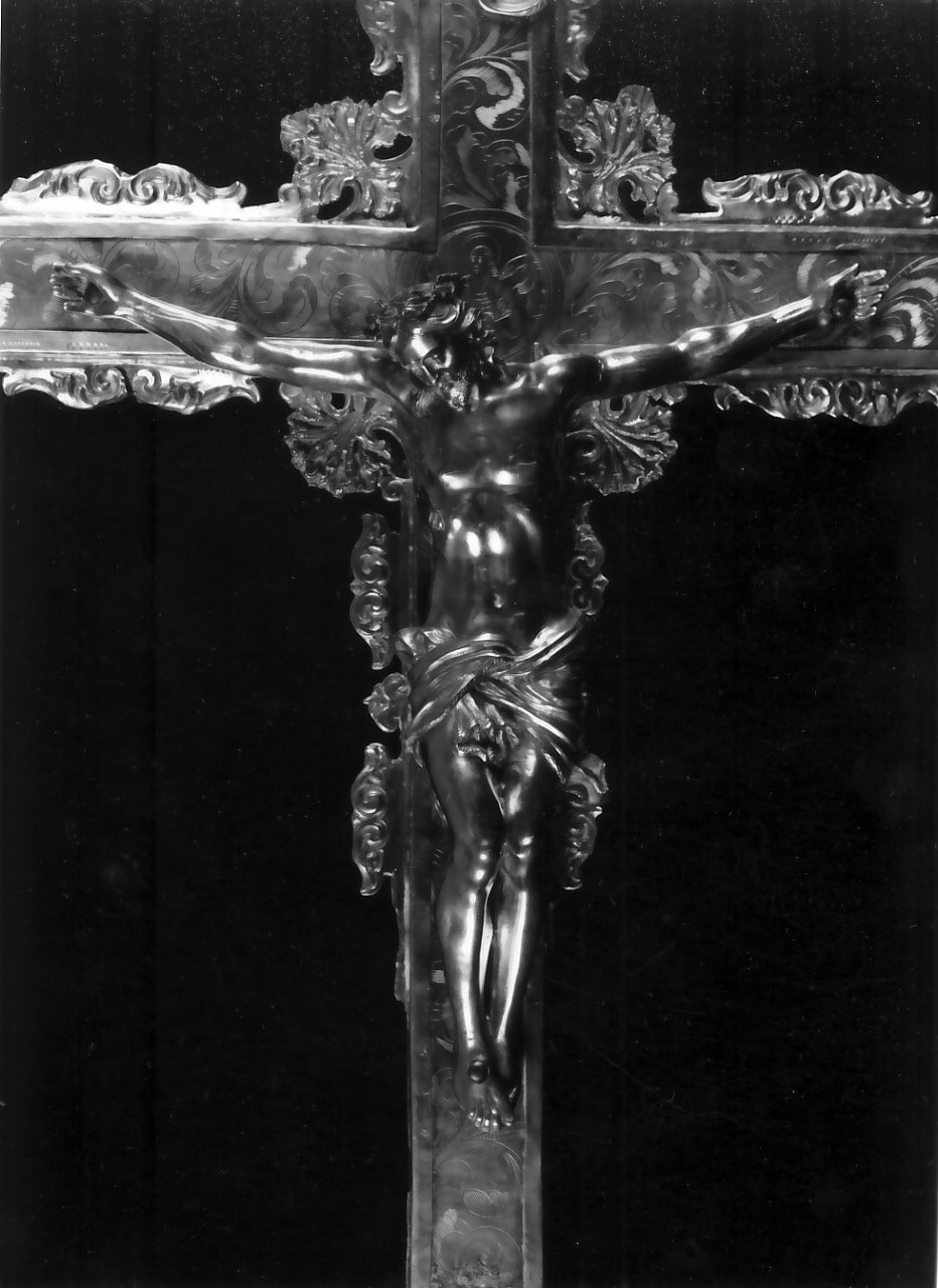 croce processionale, opera isolata - bottega Italia meridionale (sec. XVIII)