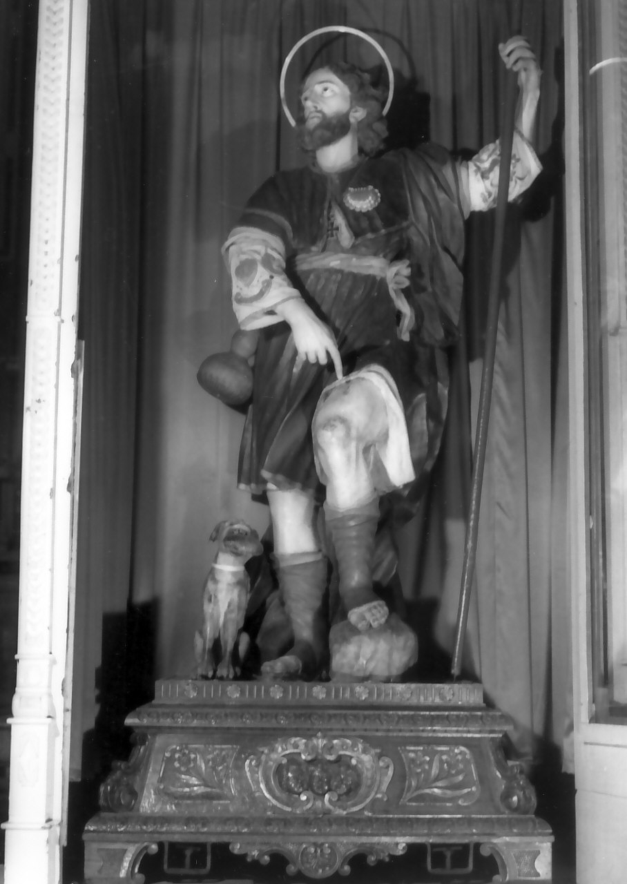 San Rocco (statua, elemento d'insieme) - bottega Italia meridionale (sec. XVIII)