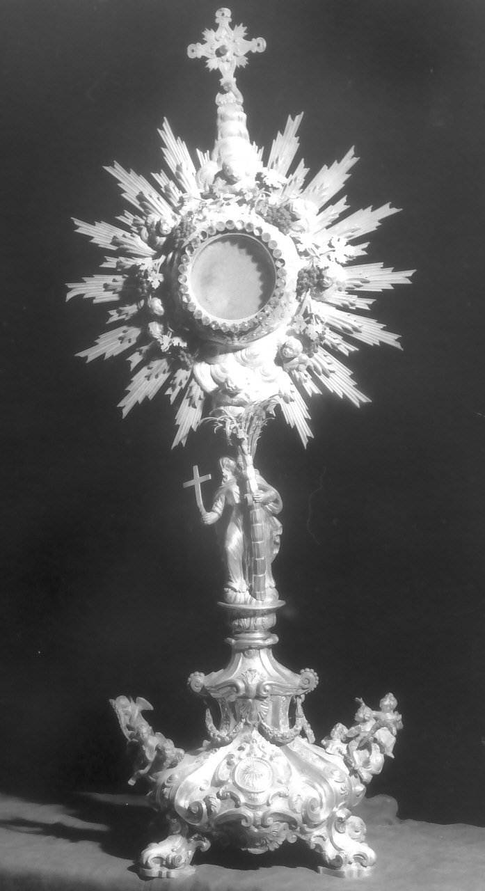 ostensorio - a raggiera, opera isolata - bottega Italia meridionale (sec. XIX)