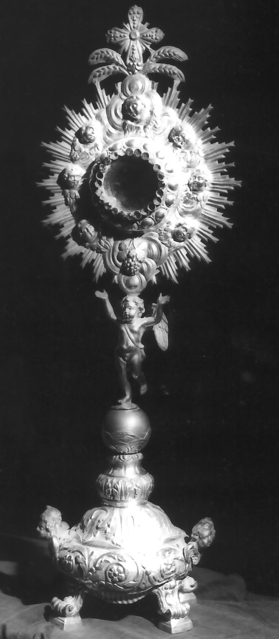 ostensorio - a raggiera, opera isolata - bottega Italia meridionale (sec. XIX)