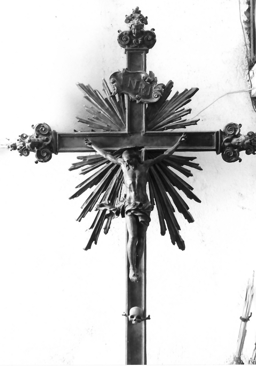 croce processionale, opera isolata - bottega calabrese (seconda metà sec. XIX)