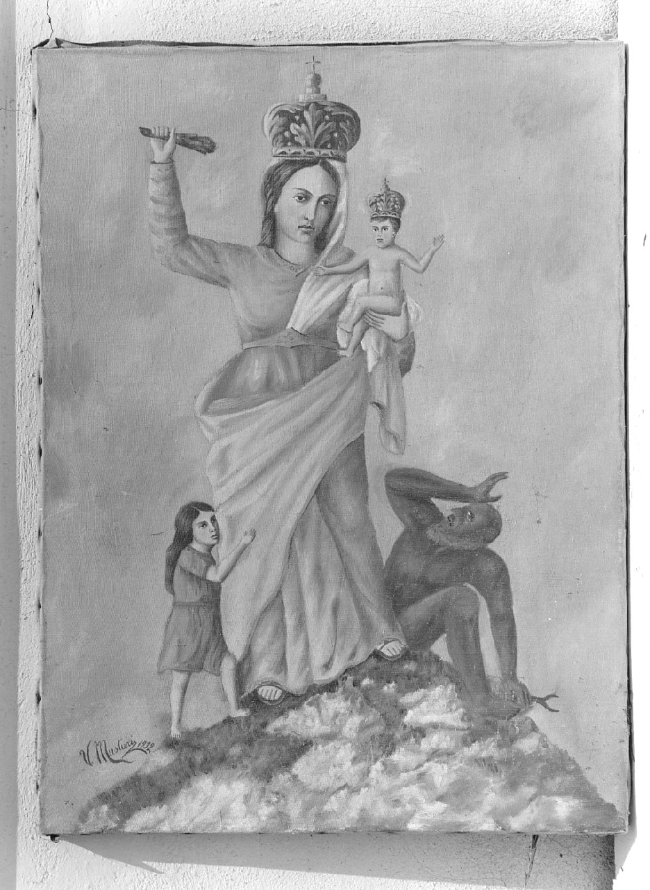 Madonna del Soccorso (dipinto, opera isolata) di Mustari Vincenzo (sec. XX)