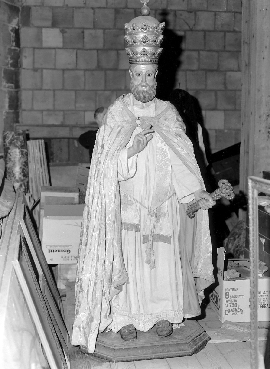 San Silvestro (manichino, opera isolata) - bottega Italia meridionale (sec. XVIII)