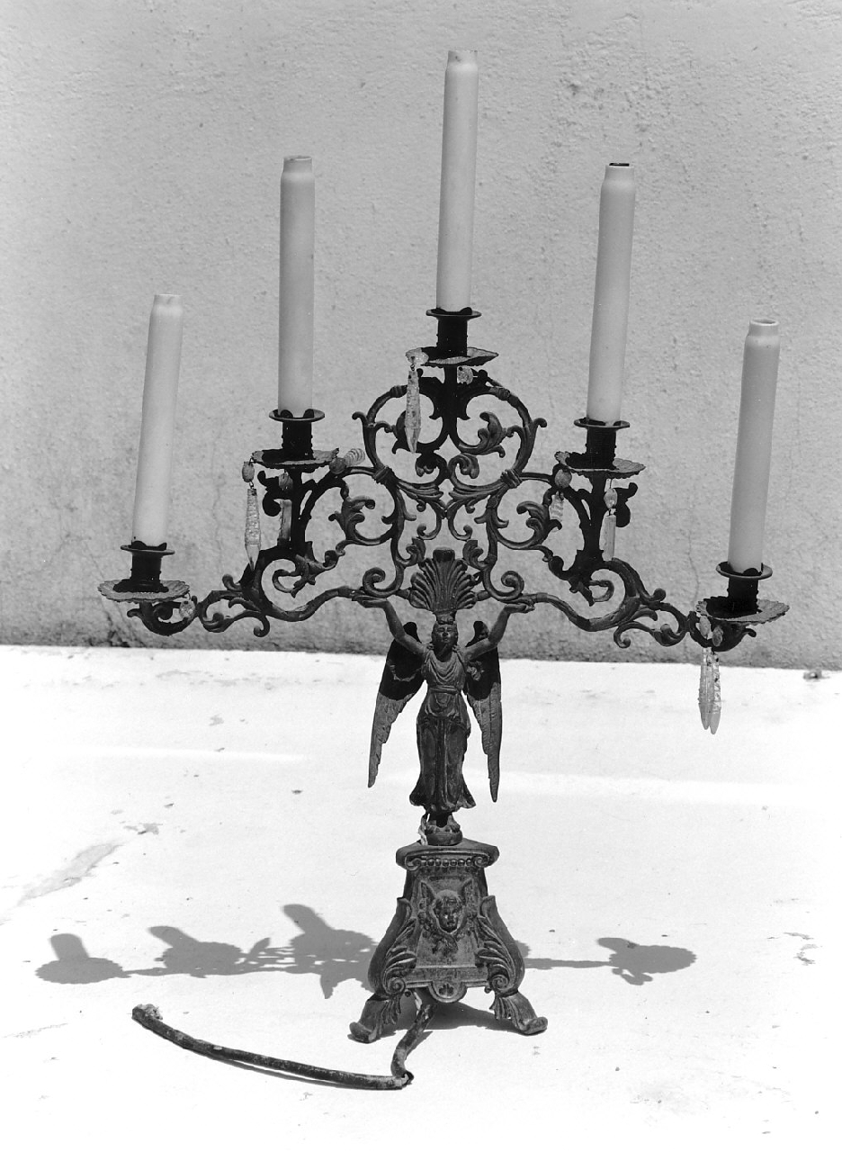 candeliere d'altare, serie - bottega Italia meridionale (inizio sec. XX)