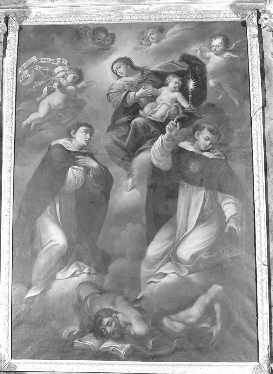 Madonna con Bambino e Santi (dipinto, opera isolata) di Sarnelli Antonio (sec. XVIII)