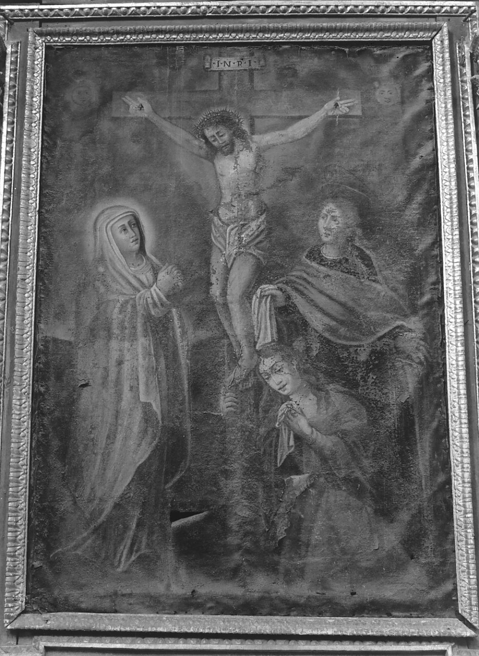 crocifissione di Cristo con la Madonna, San Giovanni Evangelista e Santa Maria Maddalena (dipinto, opera isolata) - ambito calabrese (sec. XIX)