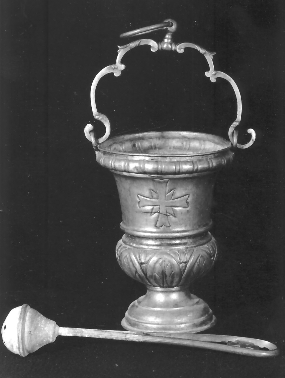 secchiello per l'acqua benedetta, opera isolata - bottega Italia meridionale (sec. XIX)