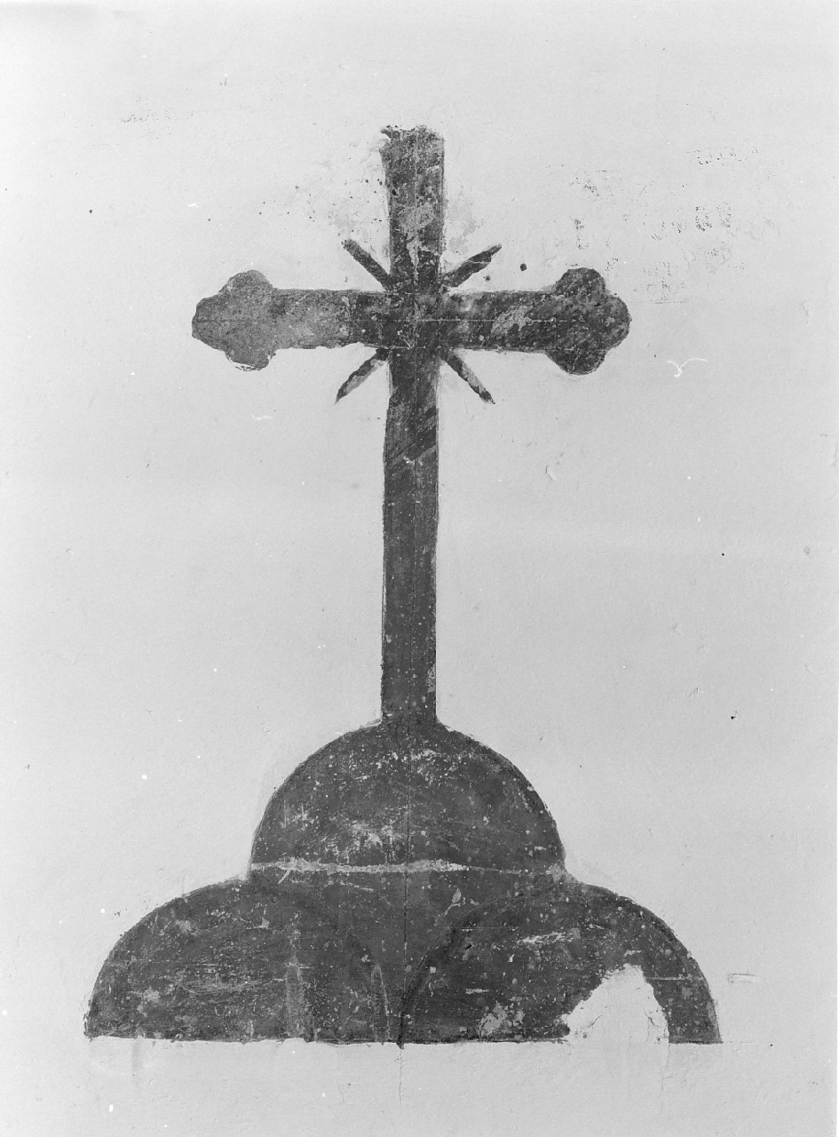 croce (dipinto, frammento) - ambito calabrese (sec. XV, sec. XVII)