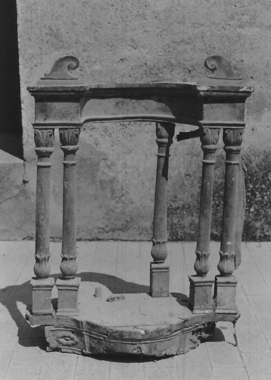 tronetto per esposizione eucaristica, opera isolata - bottega calabrese (sec. XIX)