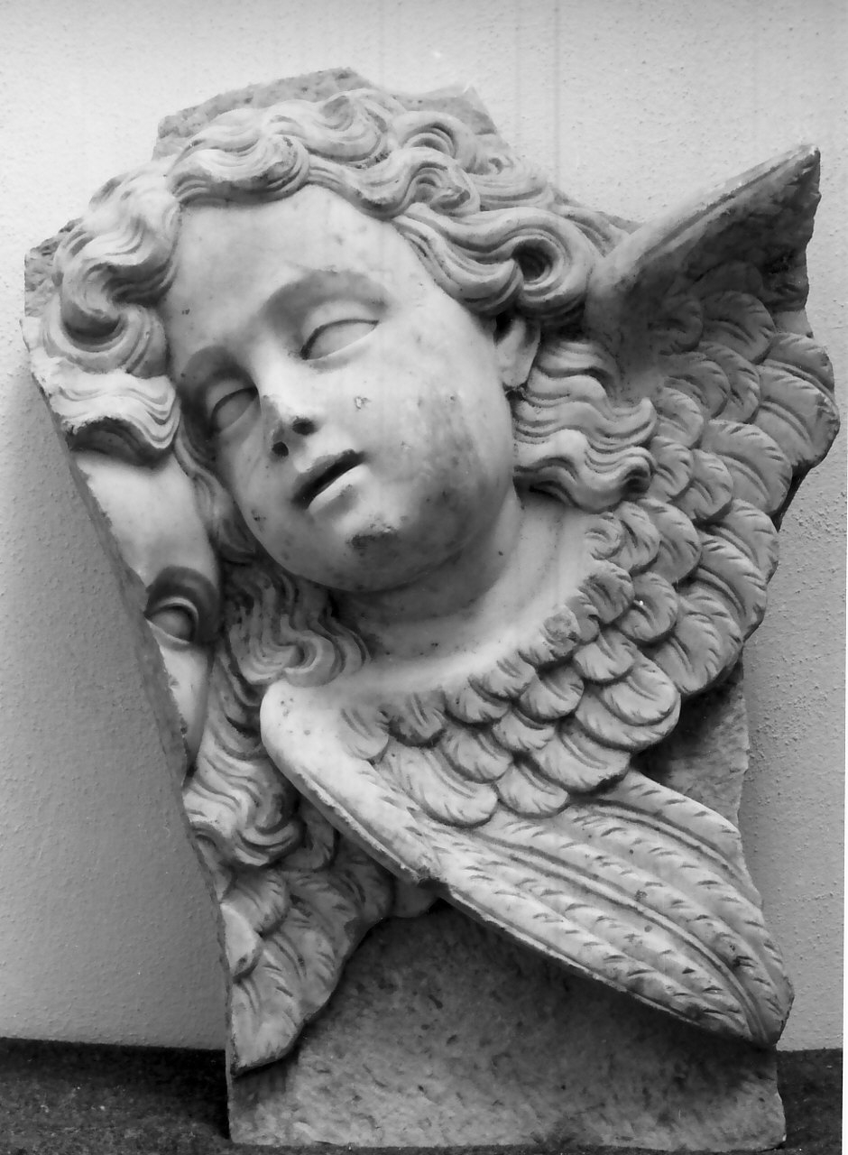 angeli (decorazione plastica, frammento) - bottega napoletana (seconda metà sec. XVII)