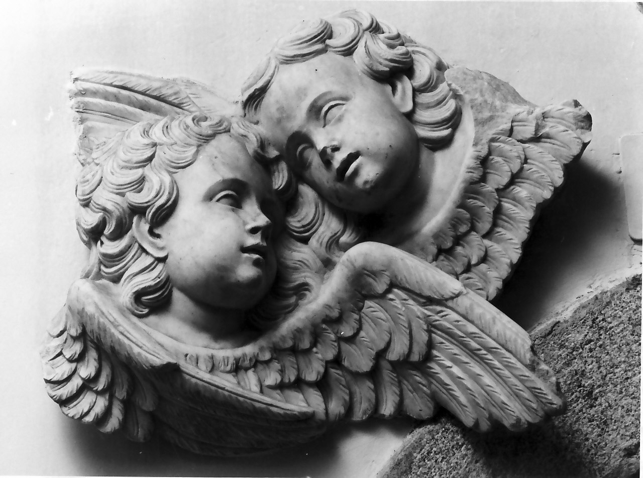 angeli (decorazione plastica, frammento) - bottega napoletana (seconda metà sec. XVII)