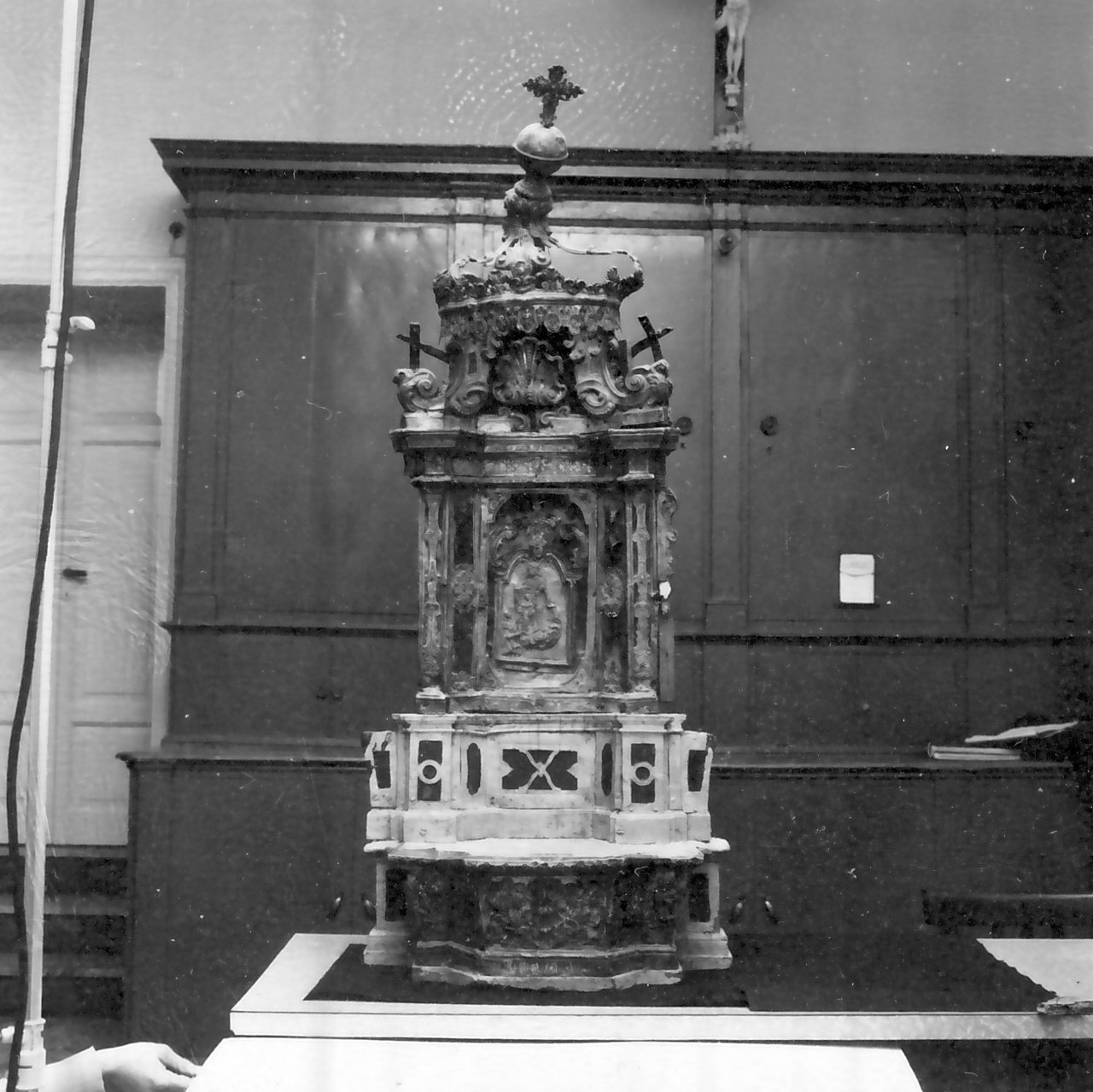 tronetto per esposizione eucaristica, opera isolata - bottega napoletana (sec. XVIII)