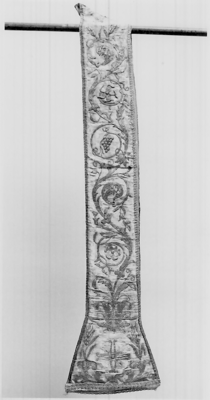 stola, opera isolata - manifattura catanzarese (sec. XVIII)