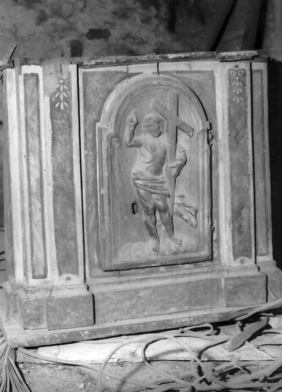 Cristo risorto (tabernacolo, opera isolata) - bottega Italia meridionale (fine/inizio secc. XVIII/ XIX)