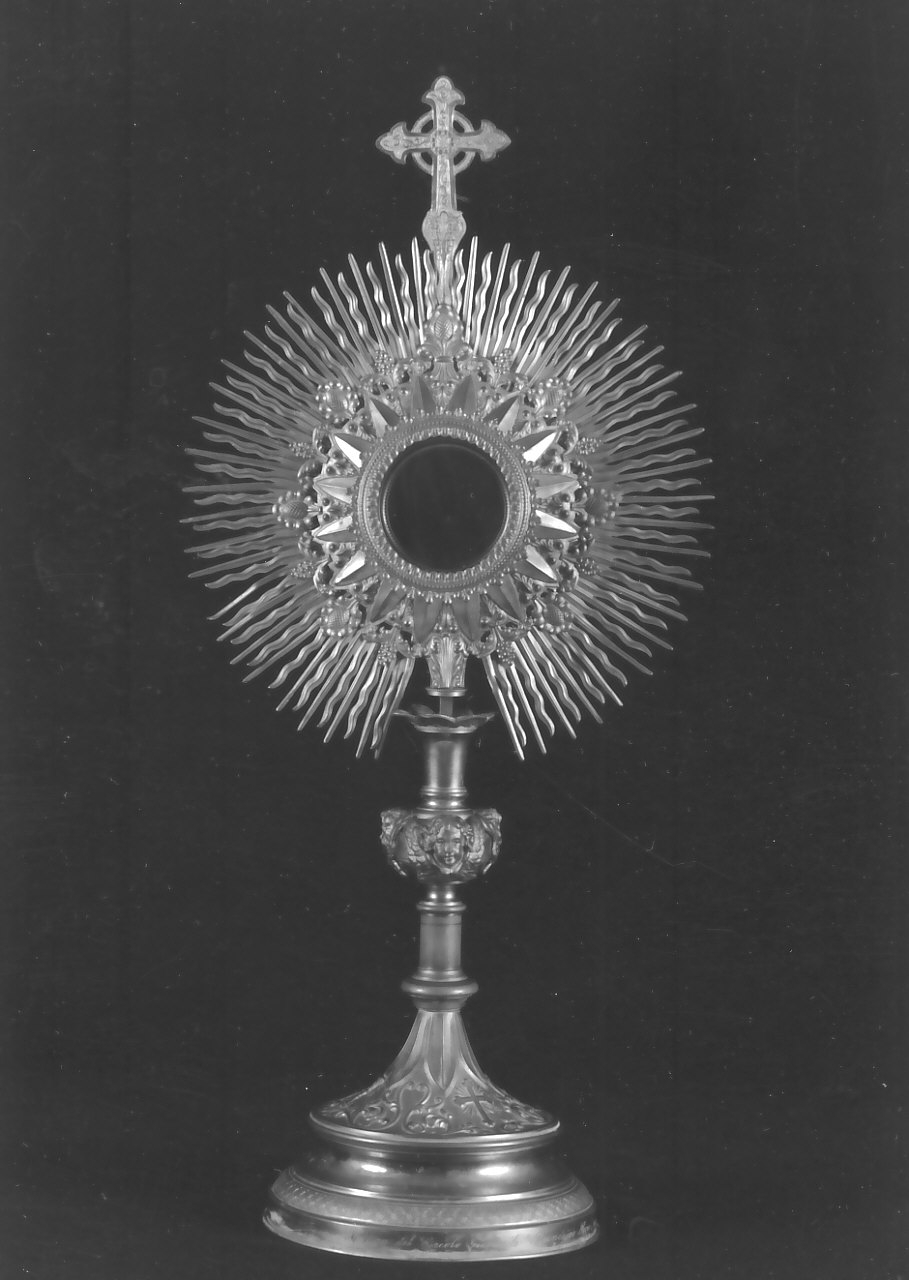 ostensorio - a raggiera - bottega Italia meridionale (sec. XX)