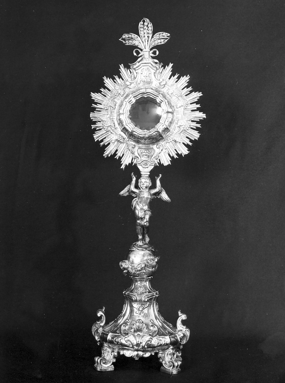 ostensorio - a raggiera, opera isolata - bottega napoletana (sec. XVIII)