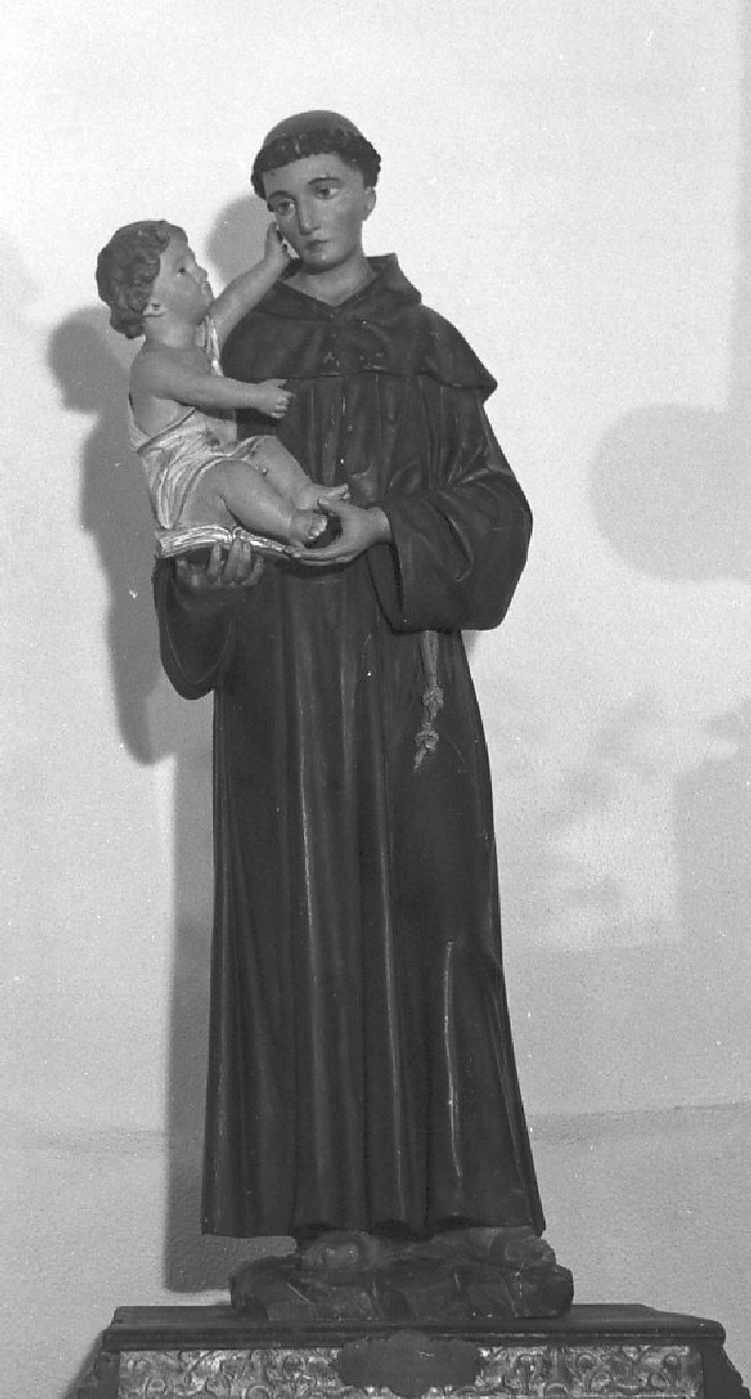 Sant'Antonio da Padova con il bambino (statua, opera isolata) - bottega calabrese (sec. XVIII)
