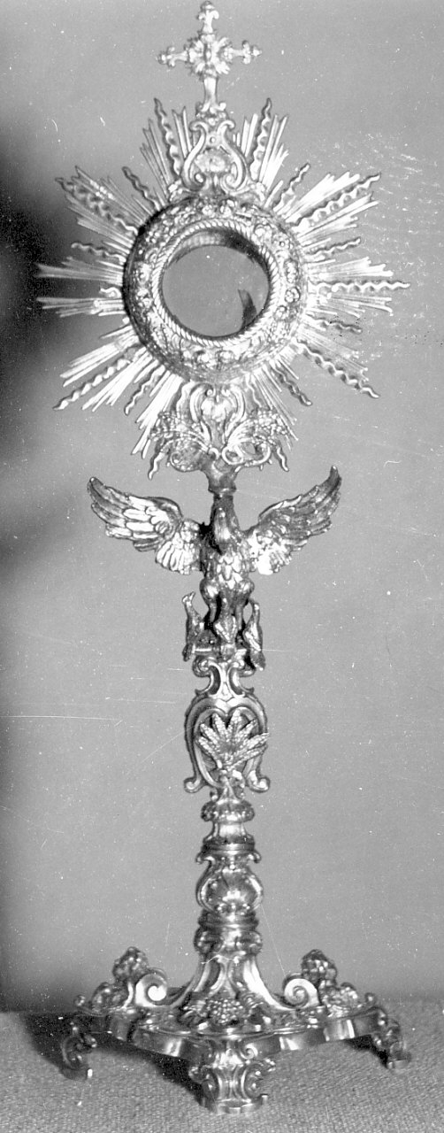 ostensorio - a raggiera - bottega Italia meridionale (sec. XIX)