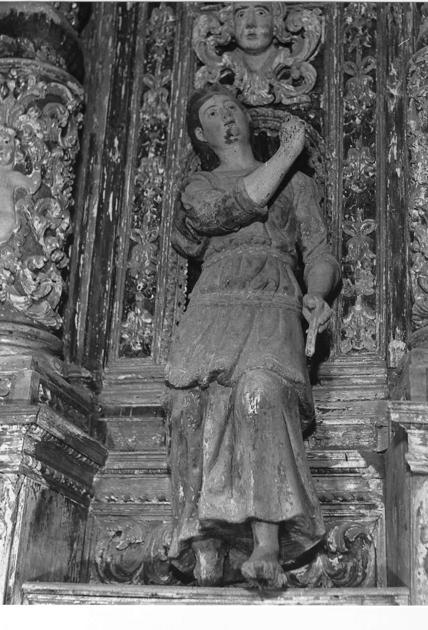 angelo annunciante (statua) - bottega Italia meridionale (fine/inizio secc. XVI/ XVII)