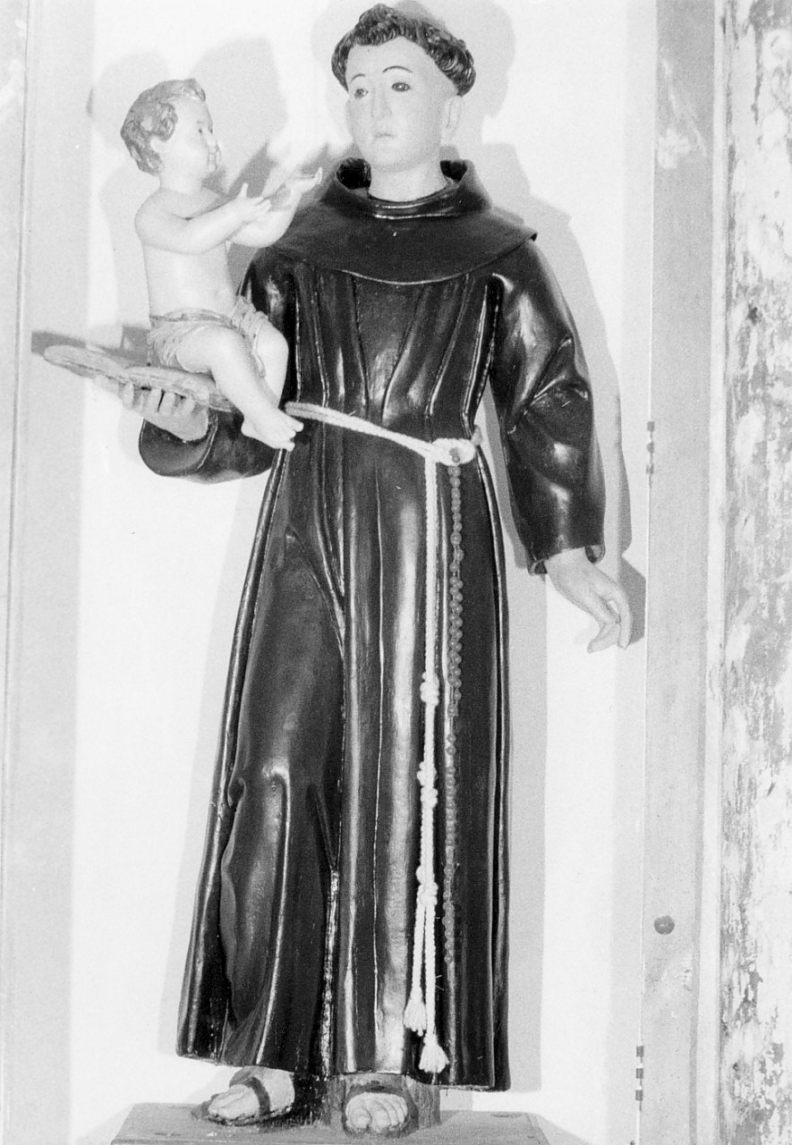 Sant'Antonio da Padova con il bambino (statua processionale, opera isolata) - bottega calabrese (fine sec. XIX)