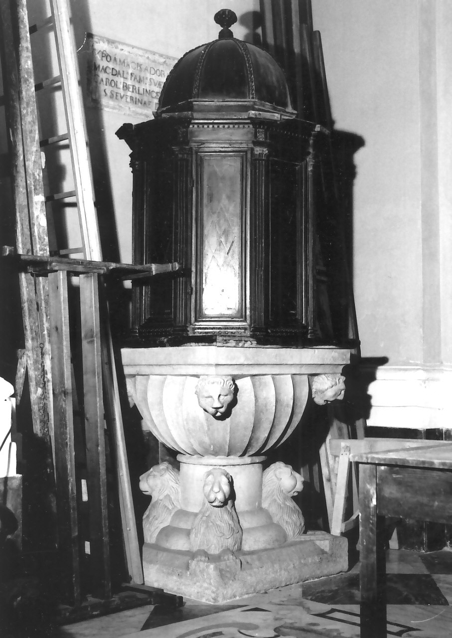 fonte battesimale, opera isolata - bottega calabrese (sec. XVIII)