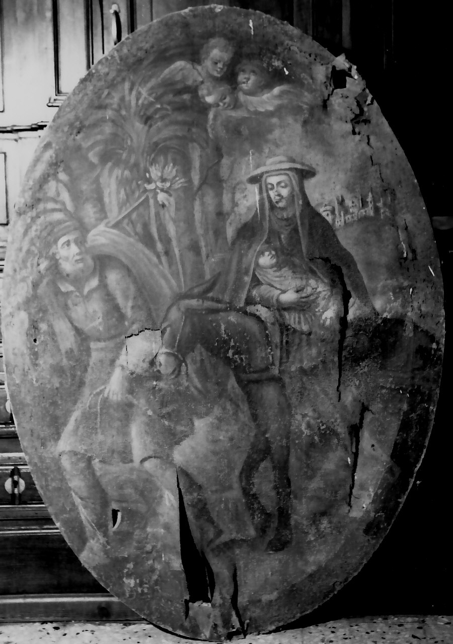 fuga in Egitto (dipinto, opera isolata) - ambito calabrese (sec. XVIII)