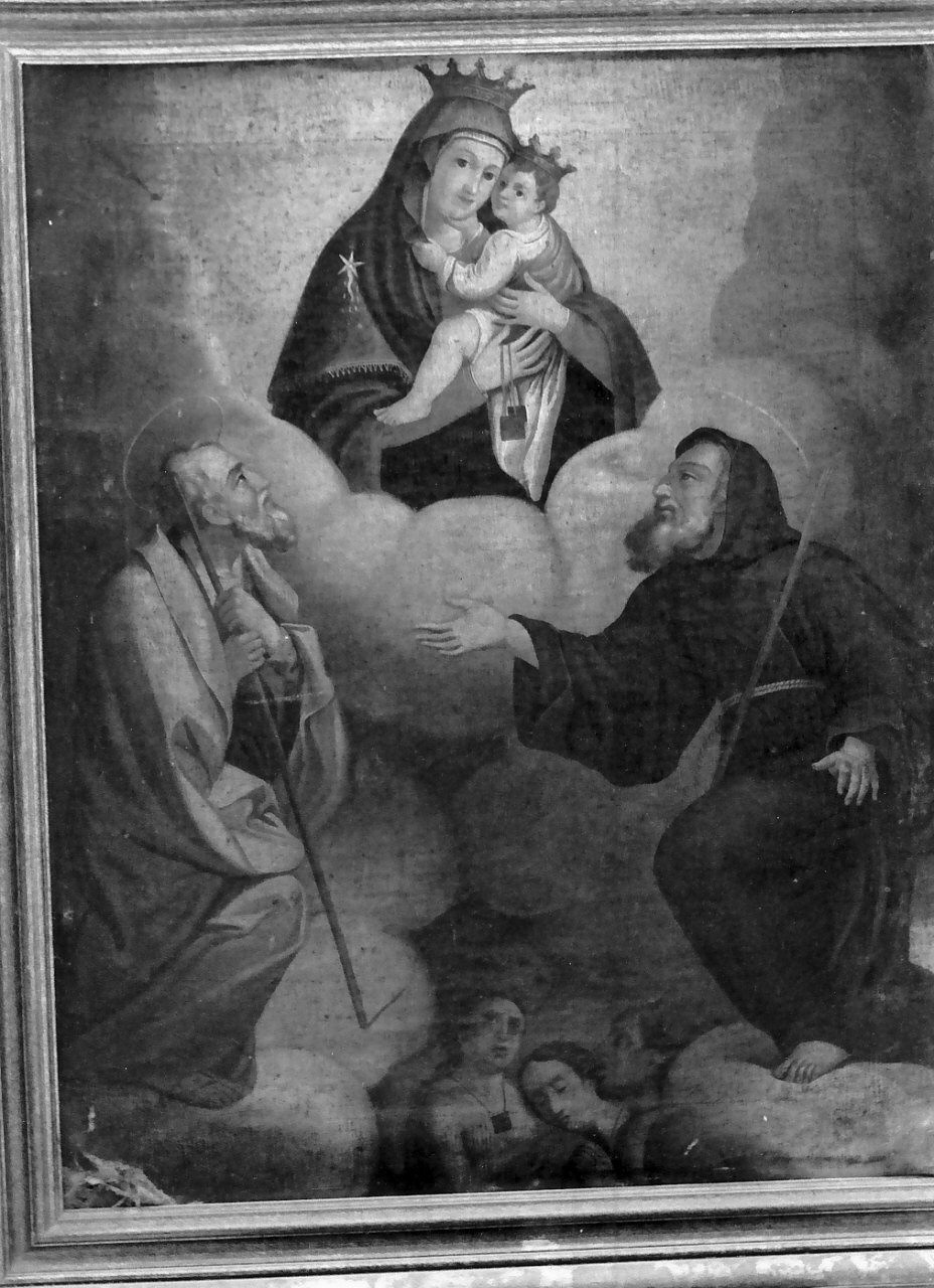 Madonna del Carmelo e santi (dipinto, opera isolata) - ambito calabrese (sec. XIX)