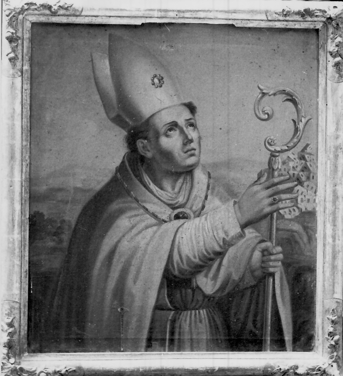 Santo vescovo (dipinto, opera isolata) - ambito calabrese (sec. XIX)