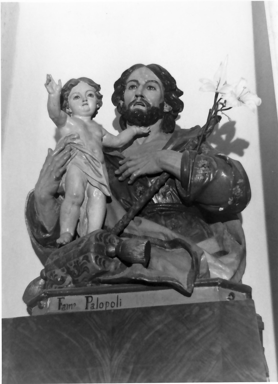 San Giuseppe e Gesù Bambino (busto, opera isolata) - bottega Italia meridionale (sec. XVIII)