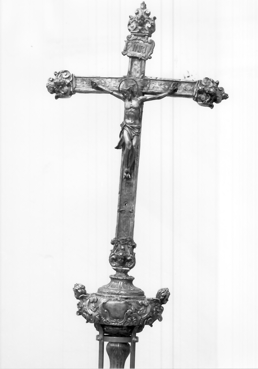 croce processionale, opera isolata - bottega napoletana (sec. XVIII)
