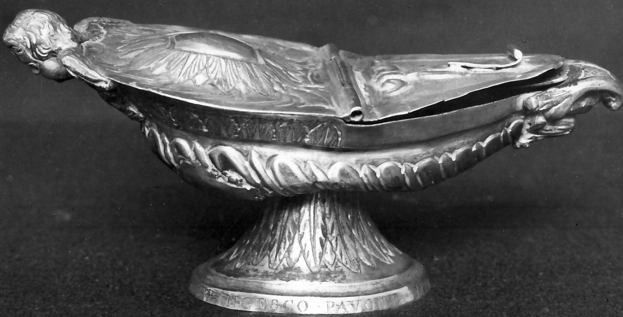 navicella portaincenso, opera isolata - bottega napoletana (sec. XIX)