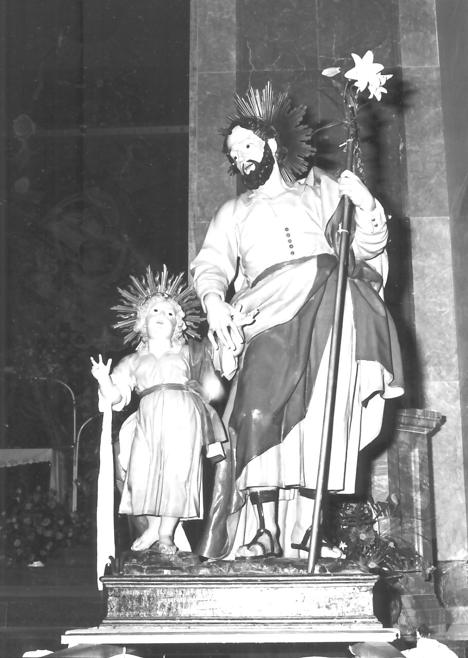 San Giuseppe e Gesù Bambino (statua, opera isolata) di Colombo Giacomo (sec. XVIII)