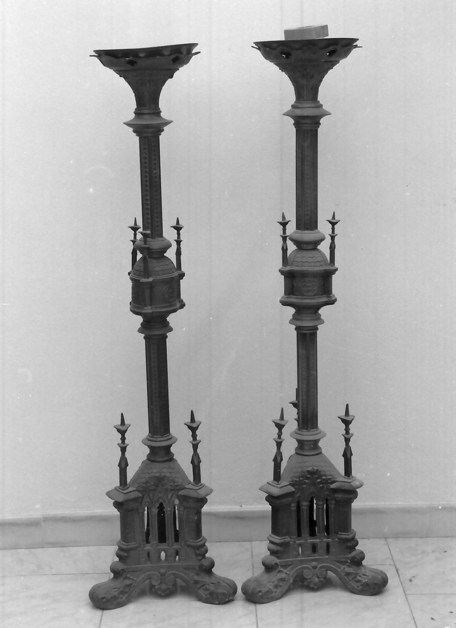 candelabro, serie - bottega calabrese (fine sec. XIX)