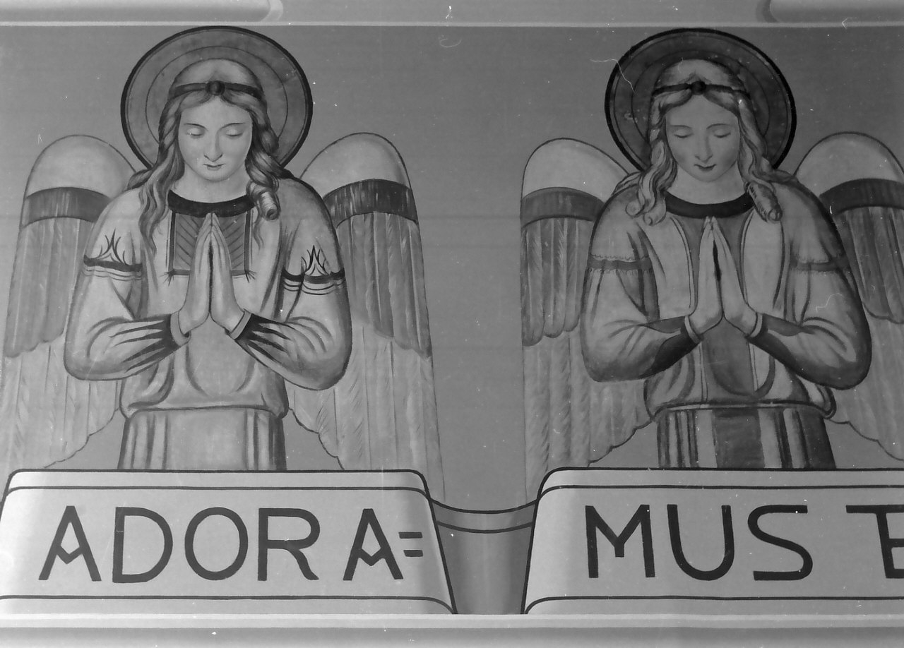 angeli in preghiera (dipinto, opera isolata) - ambito calabrese (sec. XX)