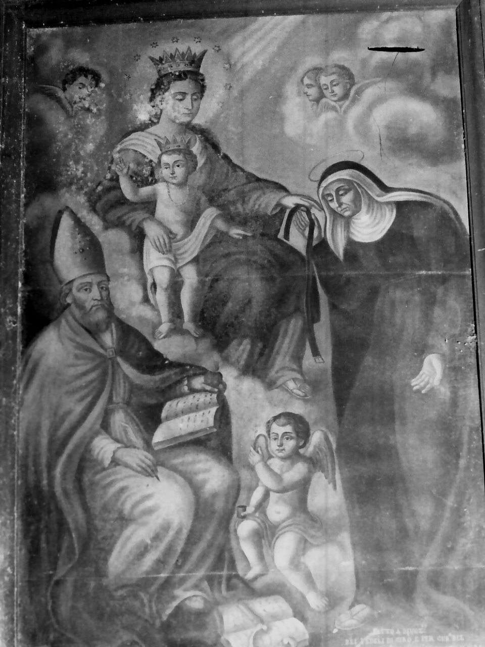 Madonna con Bambino e Santi (dipinto, opera isolata) di Basile Gaetano (sec. XIX)