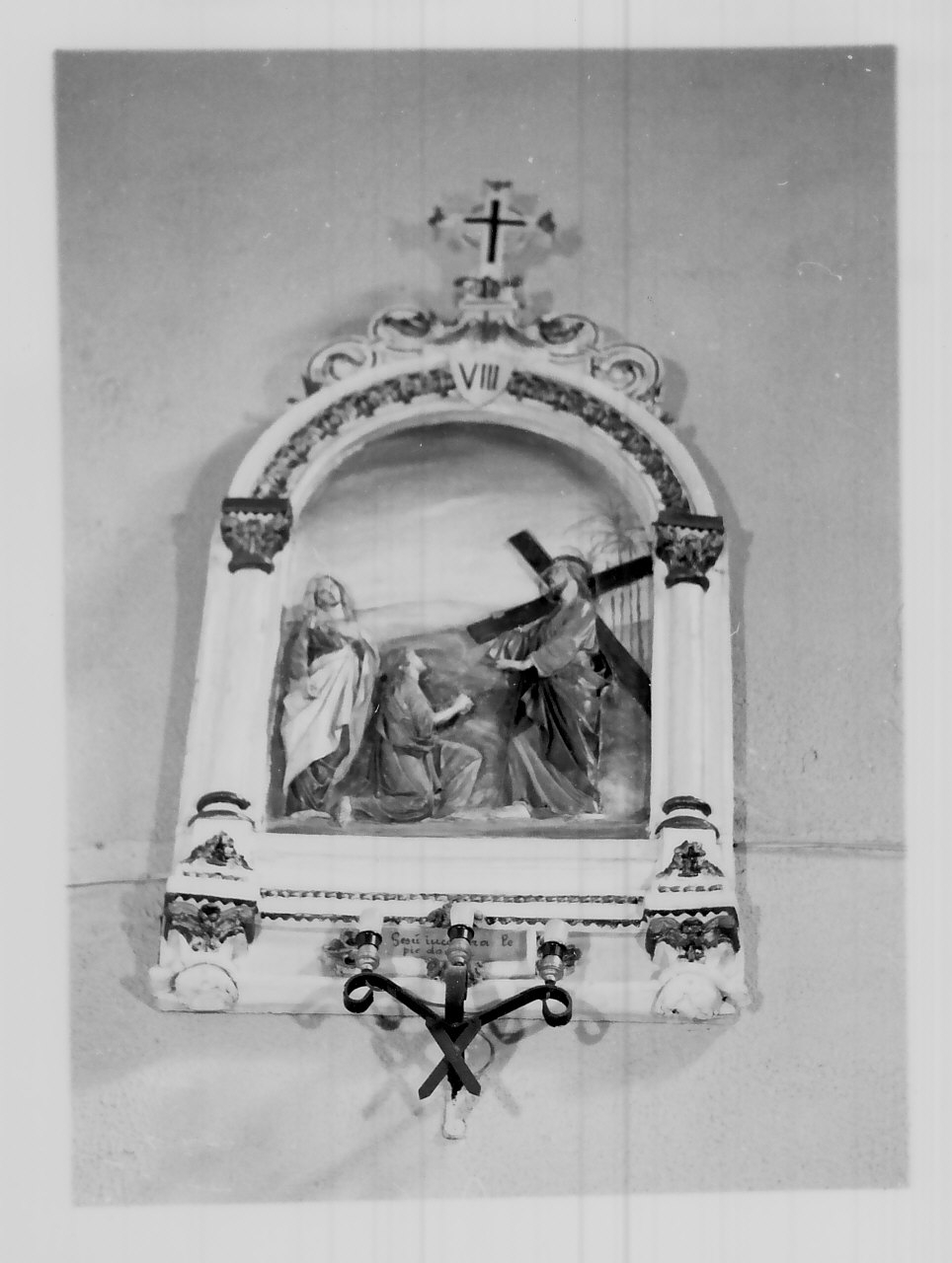 stazione VIII: Gesù consola le donne di Gerusalemme (Via Crucis, opera isolata) - bottega calabrese (fine sec. XIX)