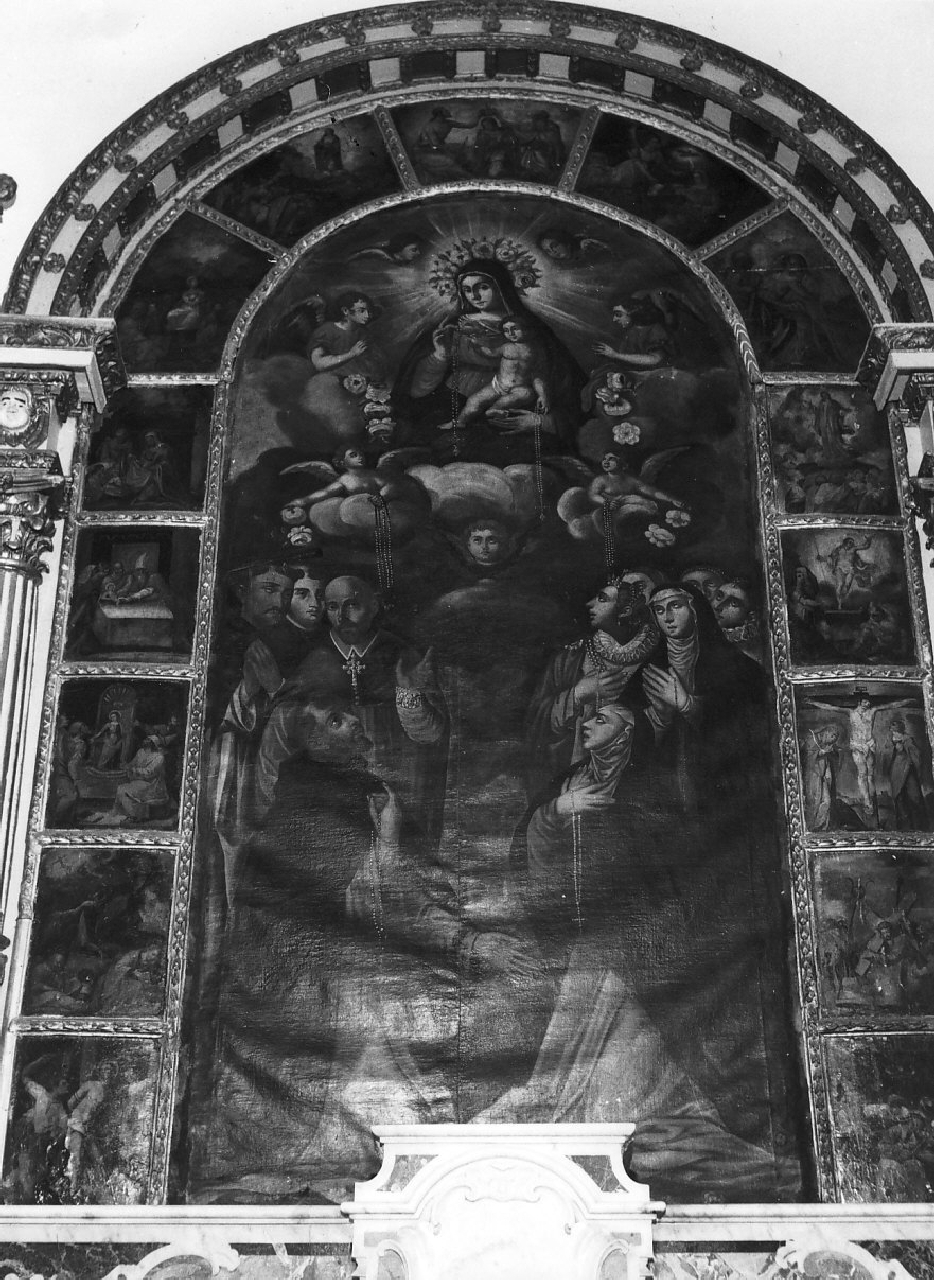 Madonna del Rosario e Santi (dipinto) - ambito calabrese (sec. XVII)