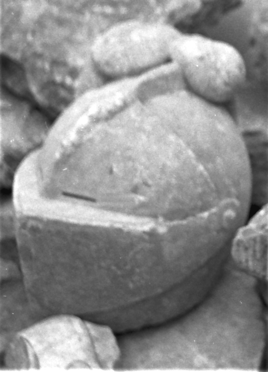 testa d'uomo (scultura, frammento) - bottega calabrese (sec. XVII)