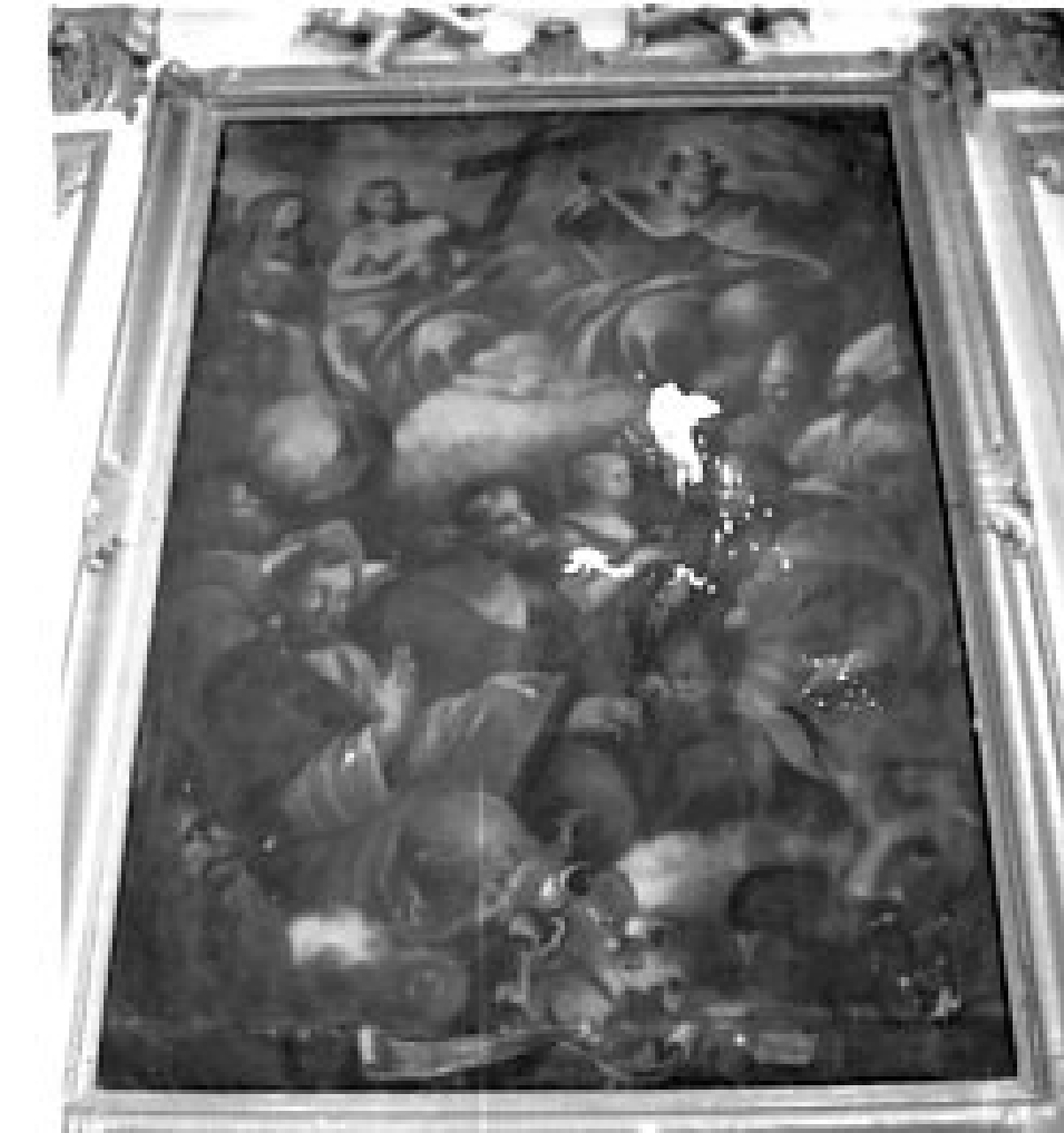 Trinità e Santi (pala d'altare, opera isolata) - ambito Italia meridionale (sec. XVIII)