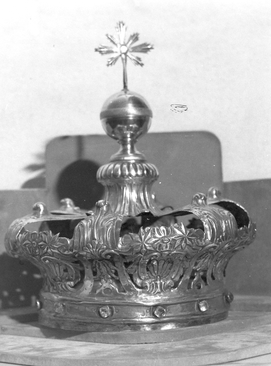 corona da statua, opera isolata - bottega Italia meridionale (secondo quarto sec. XIX)