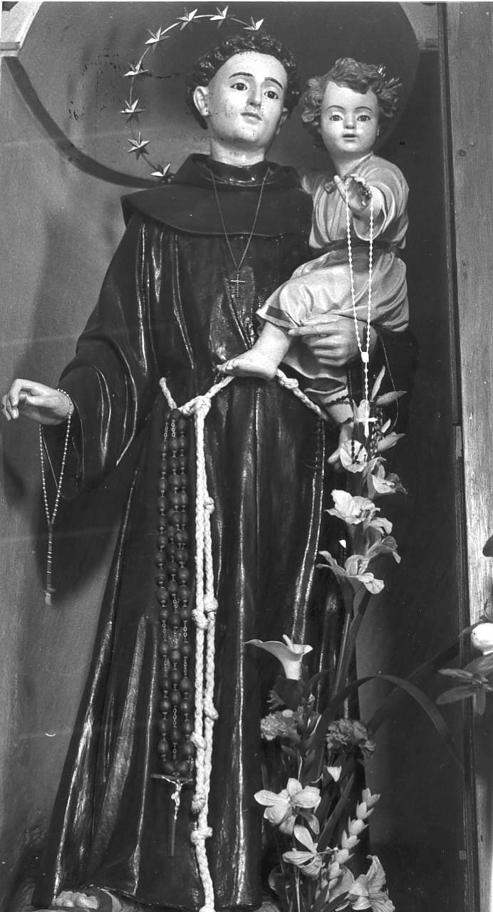 Sant'Antonio da Padova con il bambino (statua, opera isolata) - bottega calabrese (sec. XIX)