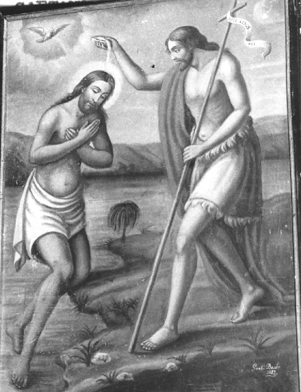 battesimo di Cristo (dipinto) di Basile Gaetano (sec. XIX)