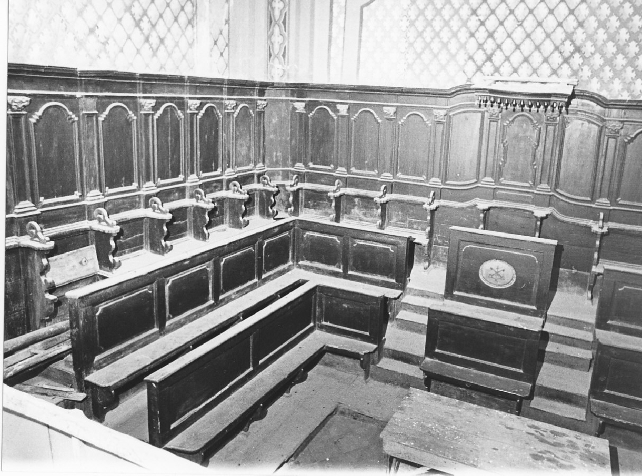 stalli del coro, serie - bottega calabrese (sec. XVIII)