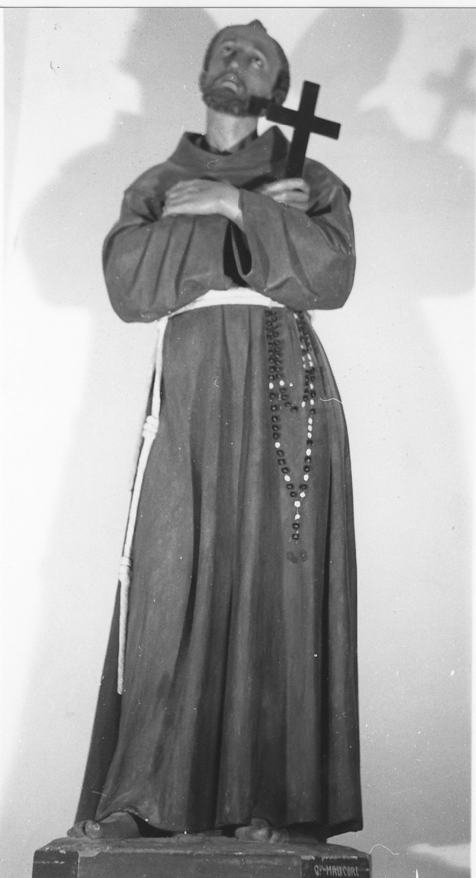 San Francesco d'Assisi (statua) di Bottega Fratelli Malecore (prima metà sec. XX)