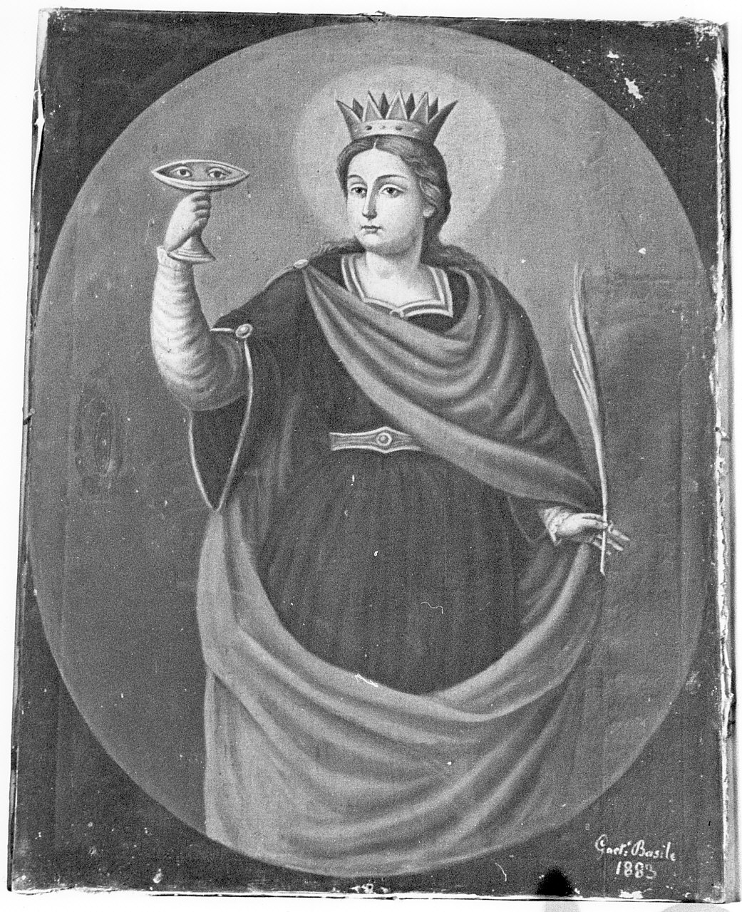 Santa Lucia (dipinto) di Basile Gaetano (sec. XIX)