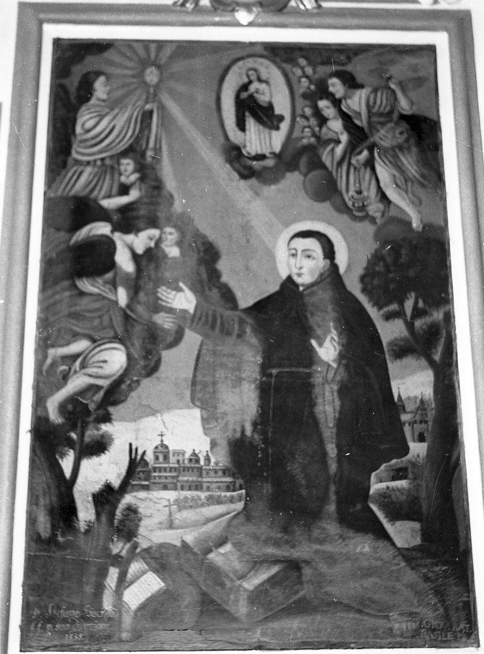 San Pasquale Baylon (dipinto, opera isolata) di Basile Giovanni Battista (sec. XIX)