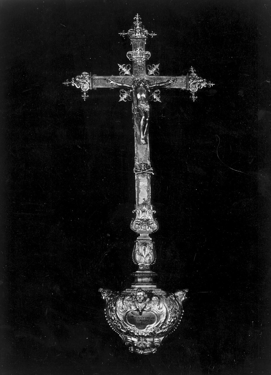 croce processionale, opera isolata - bottega Italia meridionale (sec. XVIII)